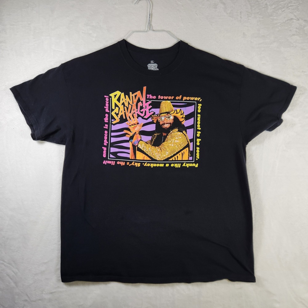 WWE Legends Macho Man Randy‎ Savage T Shirt Black XL Wrestling Tee